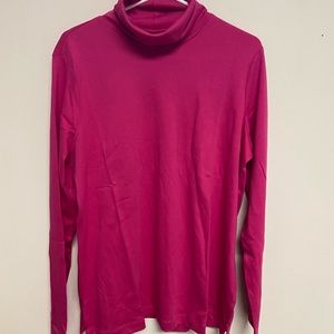 Lands’ End pink mock neck